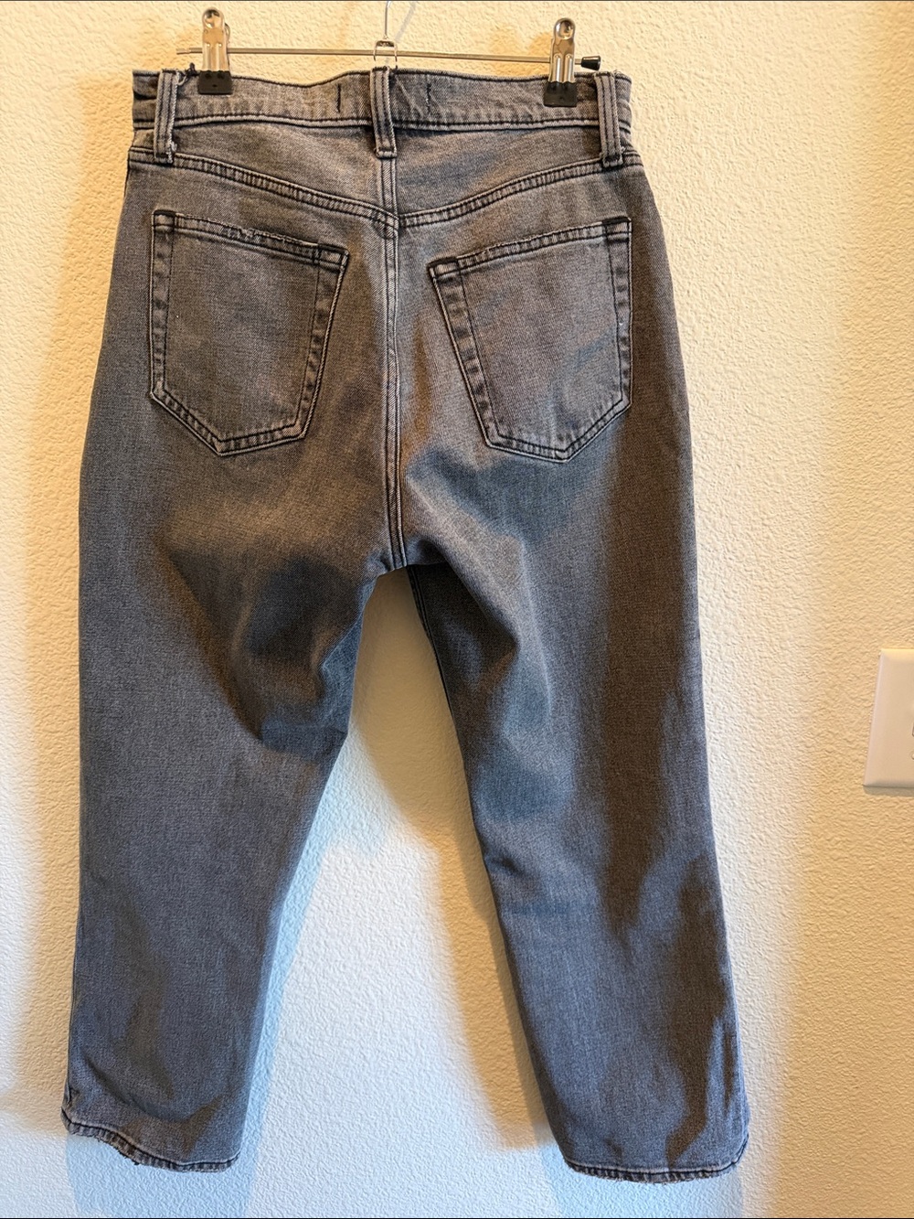 Abercrombie Ankle Straight Ultra High Rise - Rinsed Black - Picture 5 of 6